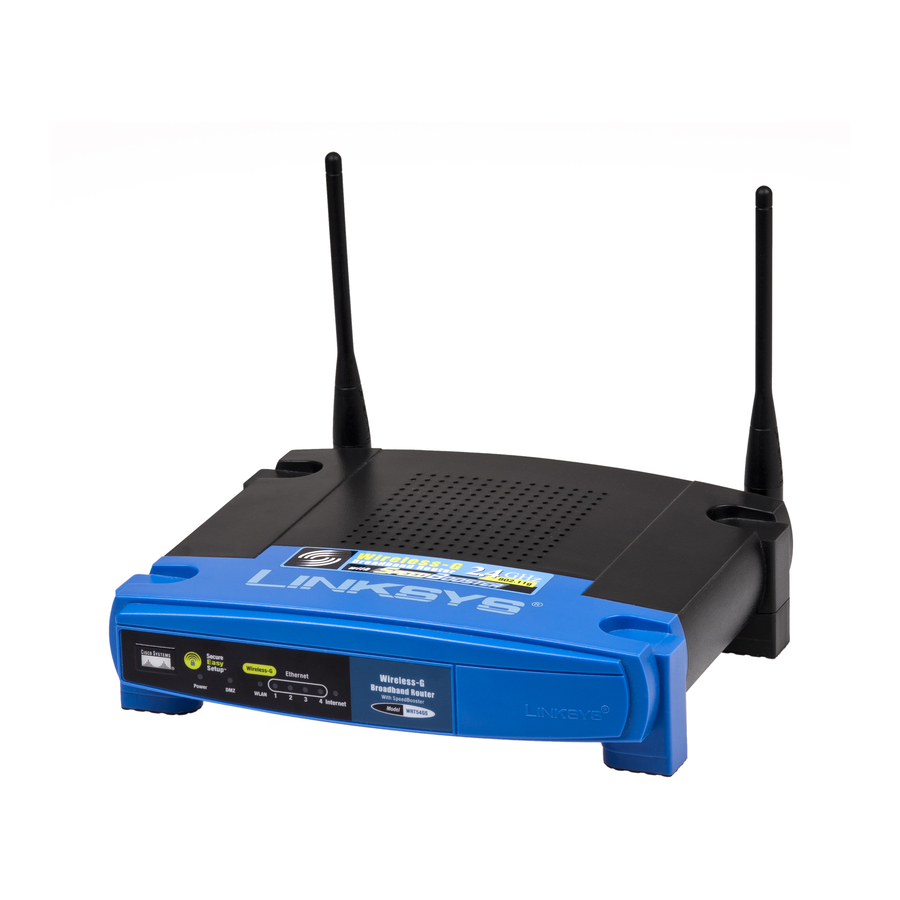 Linksys WRT54G - Wireless-G Broadband Router Wireless Manuals
