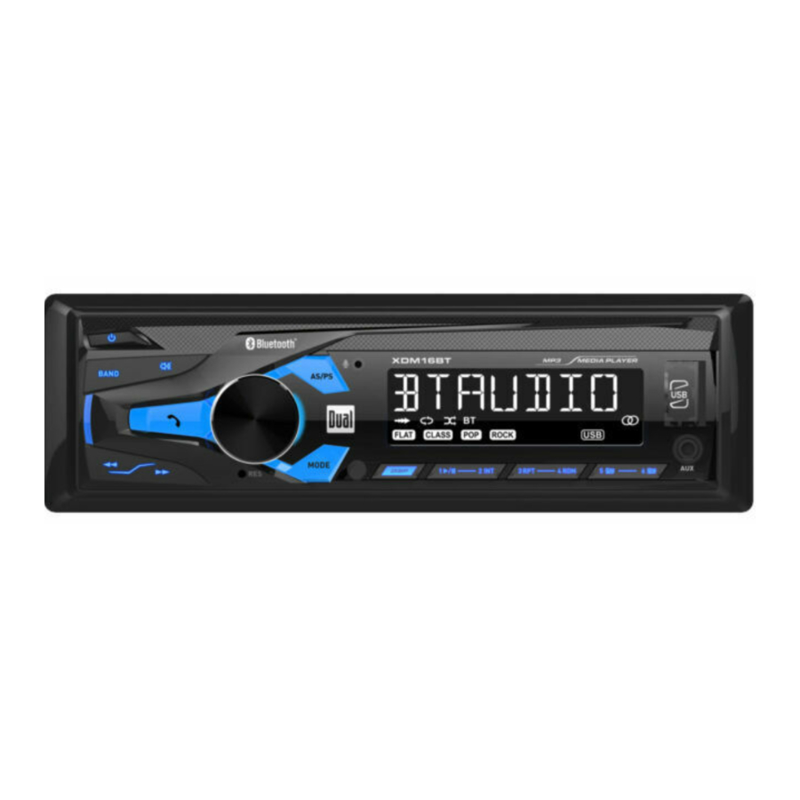 Dual XDM16BT - AM/FM Receiver with Bluetooth and Fixed Face Manual