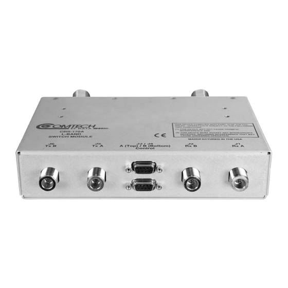 Comtech EF Data CRS-170A Installation And Operation Manual
