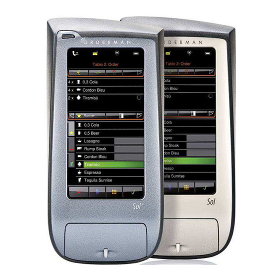 Orderman Sol+ Operating Instructions Manual