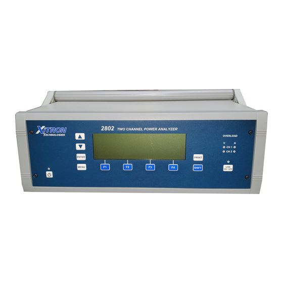Vitrek Xitron 2801 User Manual