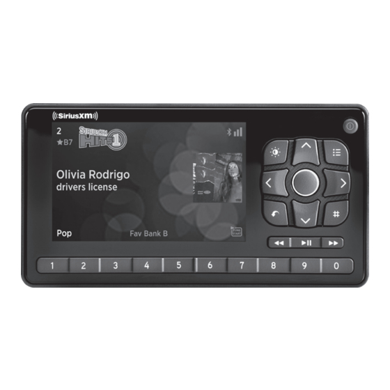 Sirius XM RAdio Roady BT Features Manual