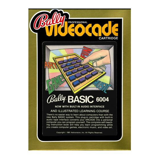 Bally BASIC 6004 Instruction Manual