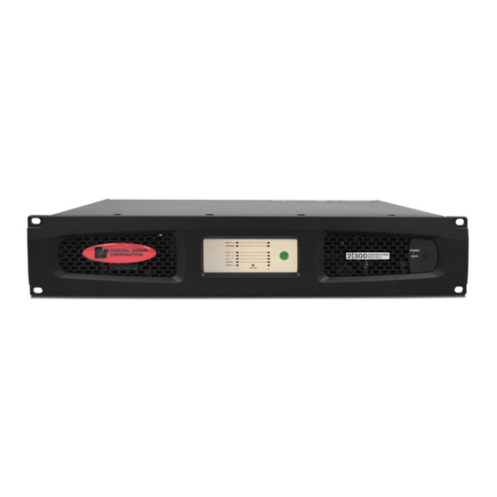 Federal Signal Corporation AudioMaster CTS2-300 Installation And Operation Manual