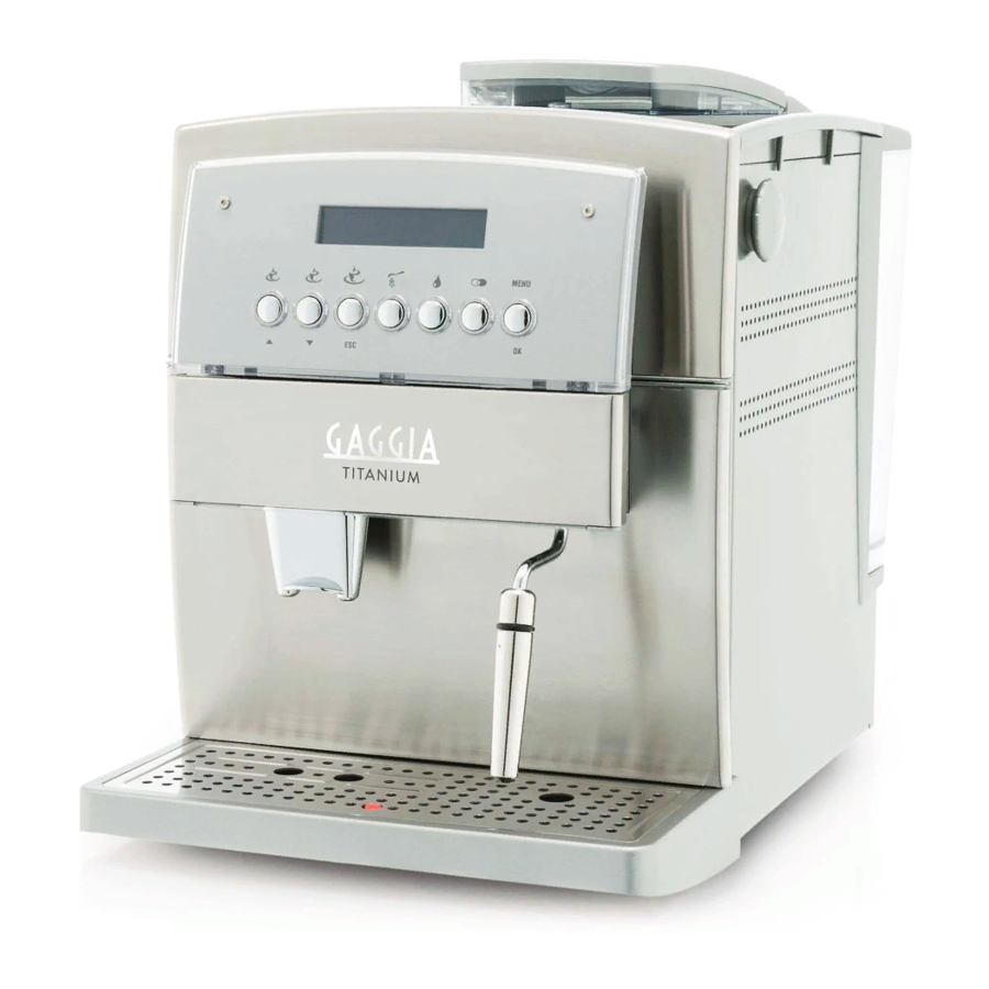 Gaggia TITANIUM Espresso Machine Manuals