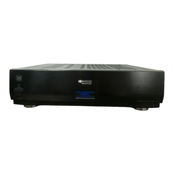 Kenwood Sovereign MX-5000 Power Amplifier Manuals