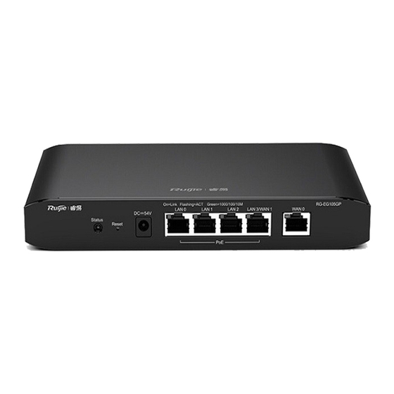 Ruijie RG-EG Series Hardware  Installation And Reference Manual