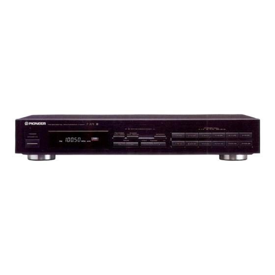 Pioneer F-201LHEX1K Manuals
