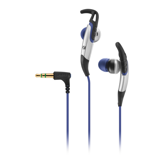 Sennheiser CX 685 SPORTS Product Sheet