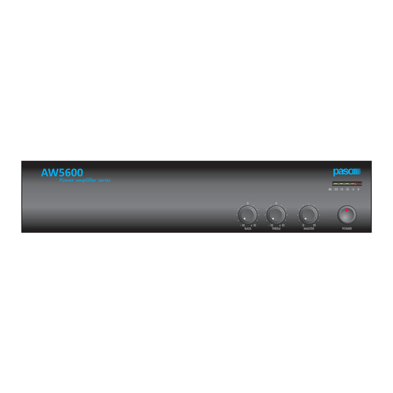 Paso Sound Products AW5612 Manuals