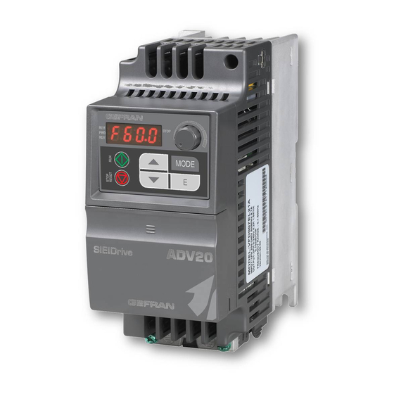gefran ADV20 series Quick Start-Up
