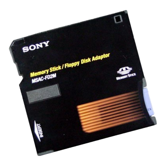 Sony MSAC-FD2M - MAVICA FLOPPY ADPT WIN NT-MAC MVC-FD85 FD90 FD95 Manuals
