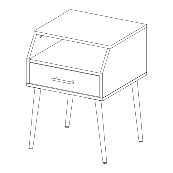 User Manuals: Walker Edison NORL8K Drawer Side Table