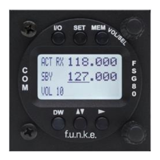 Funke FSG80 Operation And Installation Manual