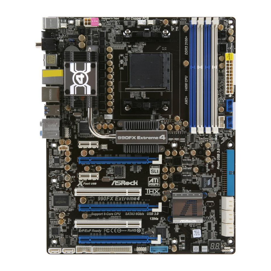 ASROCK 990fx extreme4 Manual