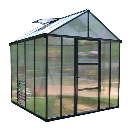 Palram Glory 8'x8' Premium Class Greenhouse Assembly Instructions Manual