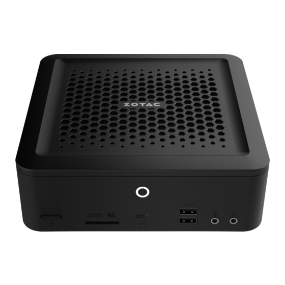 Zotac ZBOX M Series Quick Start Manual