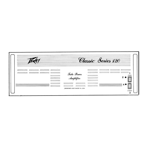 Peavey Classic Series Classic 60/120 Owner's Manual