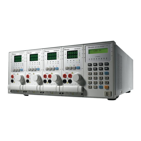 Chroma 6310 Series Operation & Programming Manual