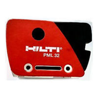 Hilti PML 32 Operating Instructions Manual