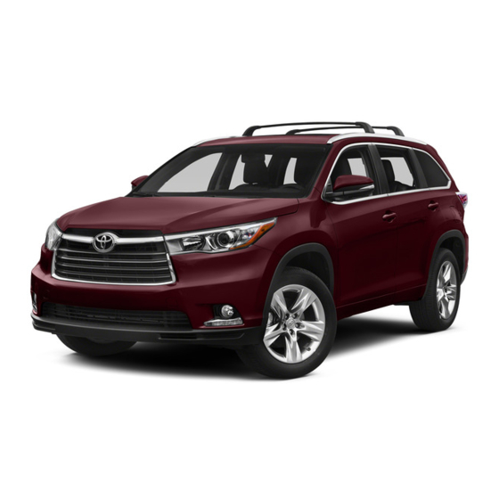 Toyota highlander 2015 Instruction Manual