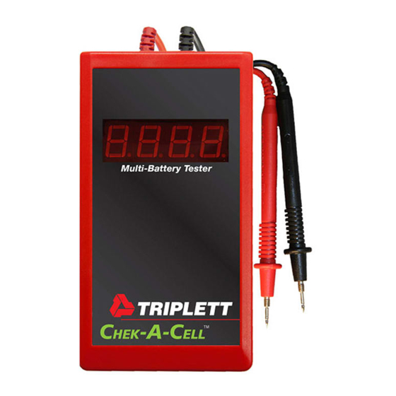 Triplett CHEK-A-CELL Instruction Manual