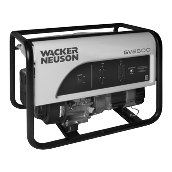 Wacker Neuson GV 2500A Operator's Manual