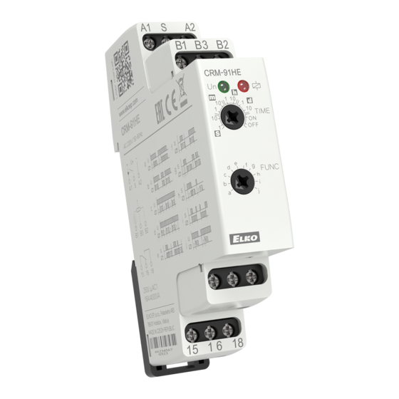 Elko CRM-91HE Quick Manual