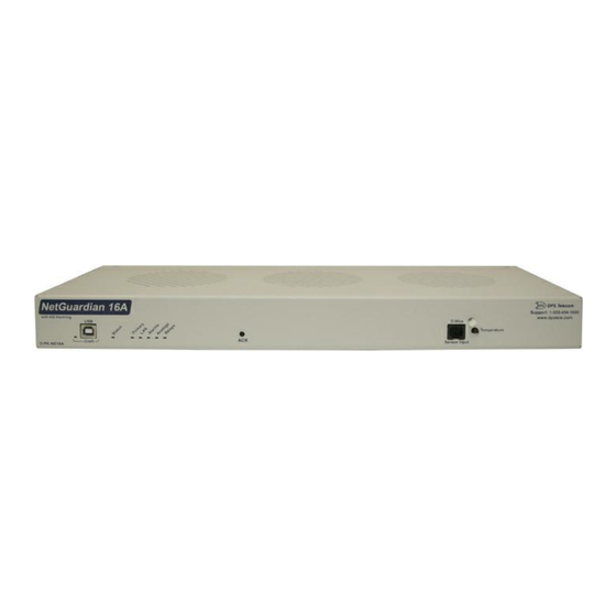 DPS Telecom NetGuardian 16A User Manual