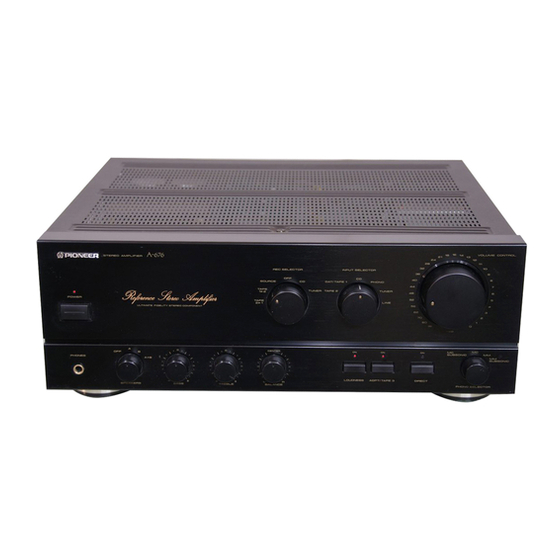 Pioneer A-777 Operating Instructions Manual