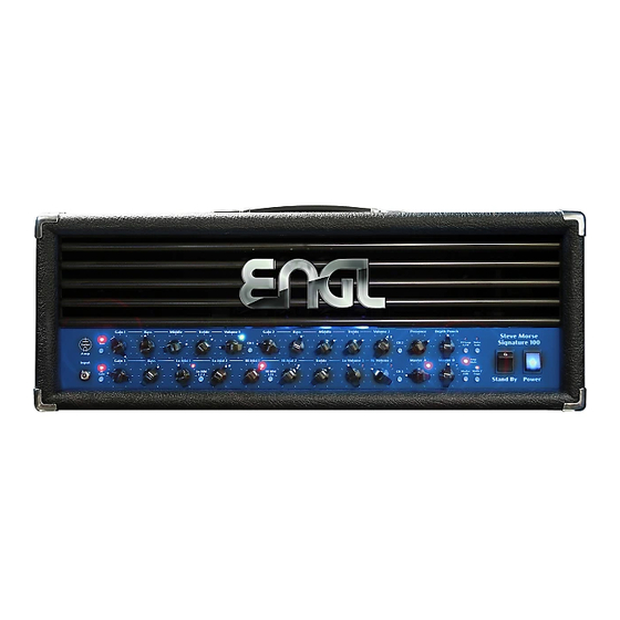 Engl Steve Morse Signature 100 Operating Manual