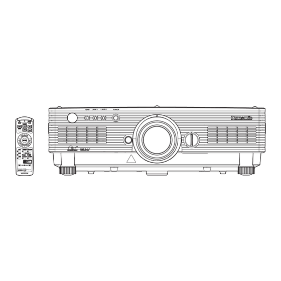 Panasonic PT-DW5000UL Operating Instructions Manual