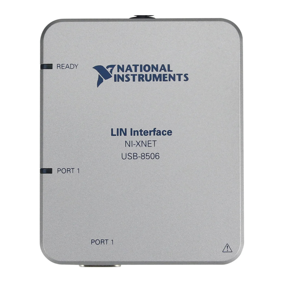 National Instruments USB-8506 Quick Start