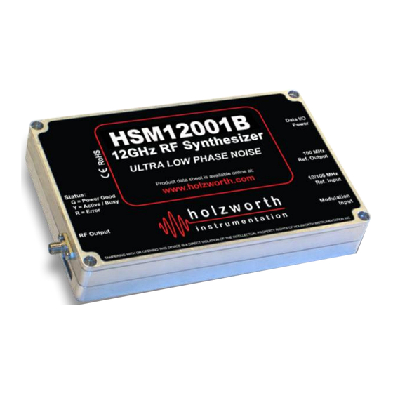 Holzworth Instrumentation HSM12001B Manual