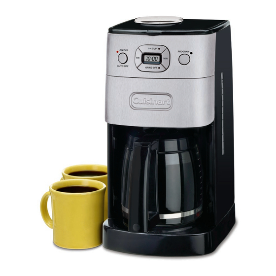 Cuisinart DGB-625C Series Grind & Brew Instruction Booklet