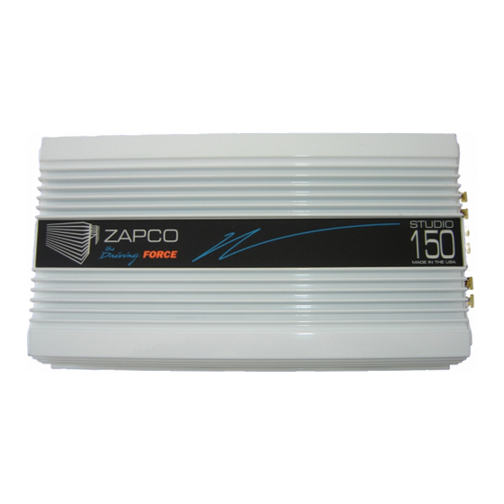 zapco Studio 150 2-Channel Amplifier Manuals