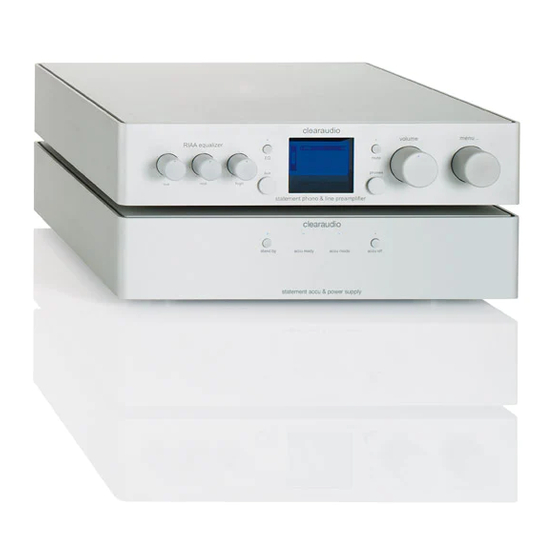 Clearaudio statement phono User Manual