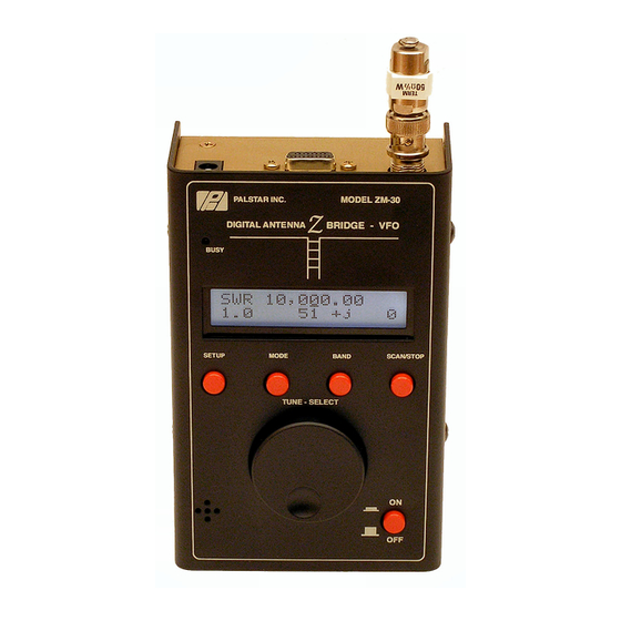 Palstar ZM-30 Owner's Manual