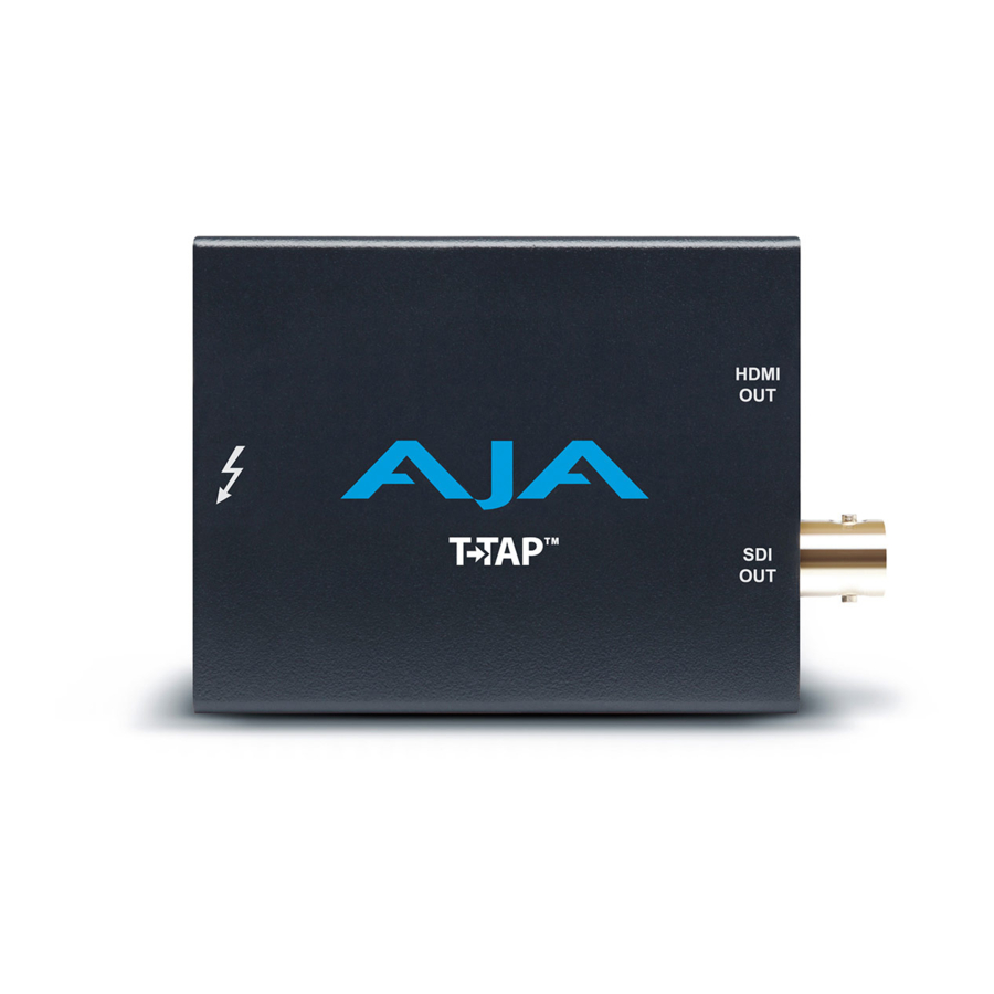 AJA T-TAP Assembly, Installation And Operation Manual