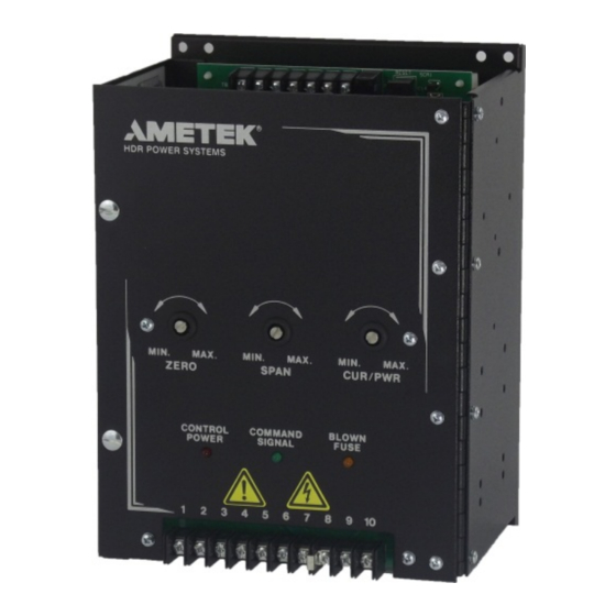 Ametek SHPF1 SCR Series Power Controller Manuals