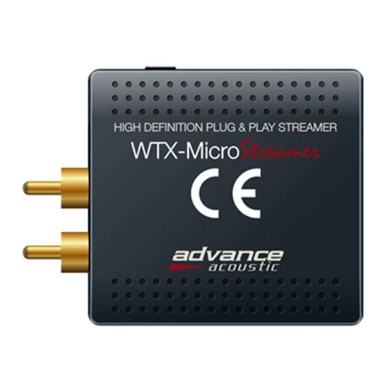 Advance acoustic WTX MicroStream Manual