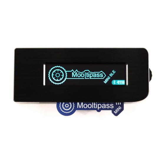 Mooltipass Mini BLE User Manual