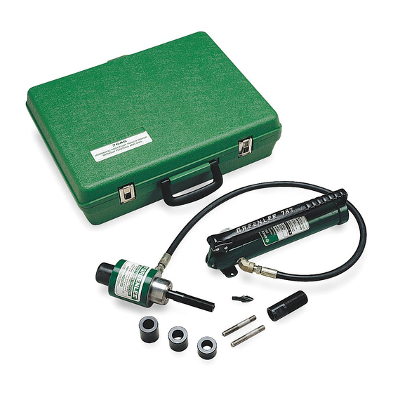 Textron GREENLEE 7646 Quick Start Manual
