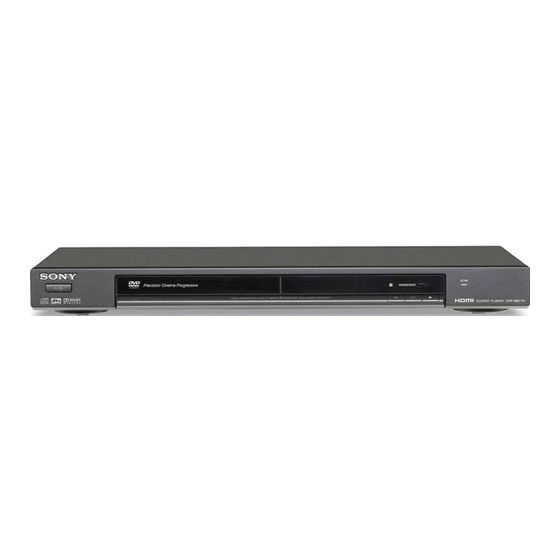 Sony DVP-NS77H Operating Instructions Manual