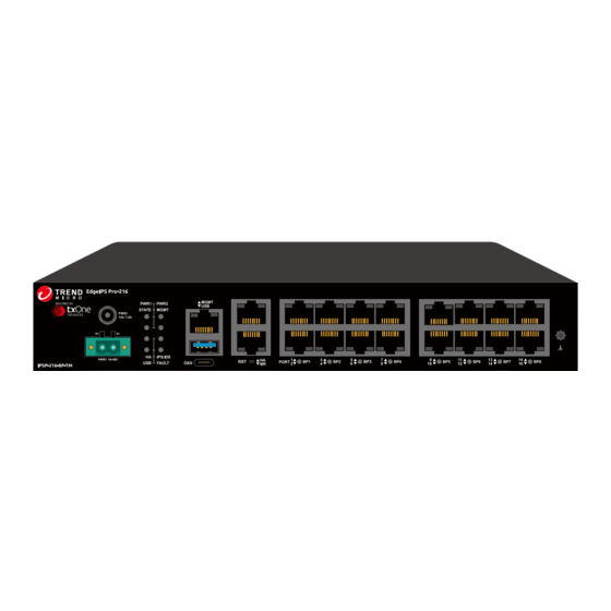 Trend Micro txOne networks EdgeIPS Pro 216 Quick Setup Manual