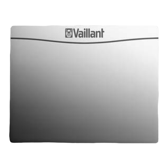 Vaillant VR 920 Safety Instructions