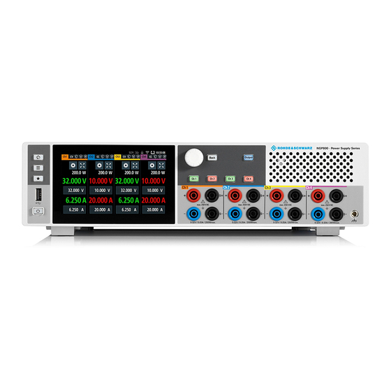 Rohde & Schwarz R&S NGP800 Series User Manual