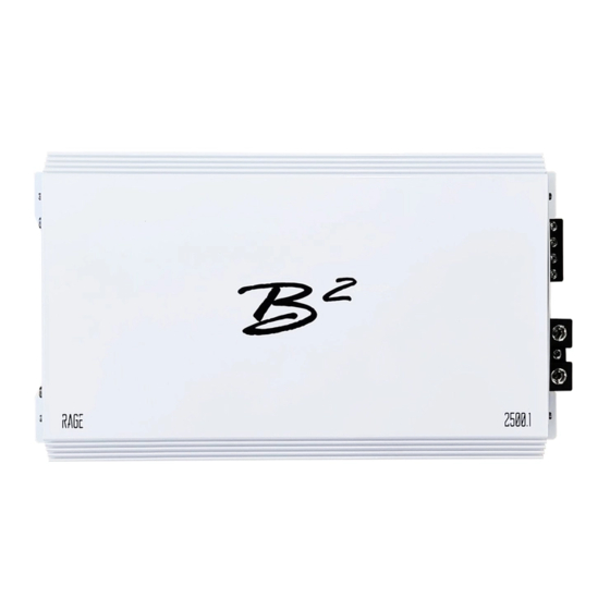 User Manuals: B2 Audio RAGE2500 Car Amplifier