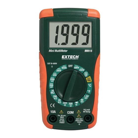 FLIR Extech Instruments MN15 User Manual