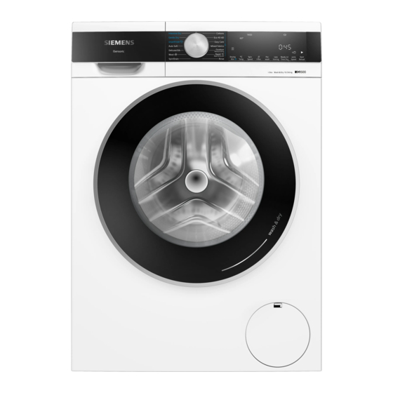Siemens WN54G1A1GB User Manual And Installation Instructions